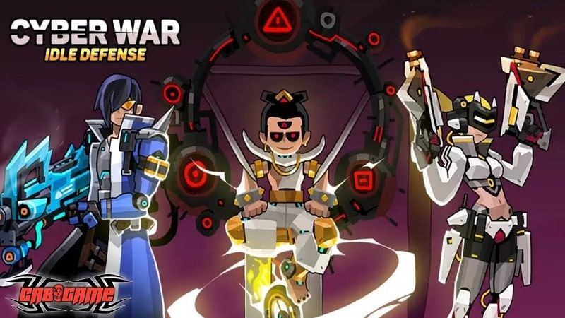 Cyber War: Idle Defense heroes  Screenshot 1