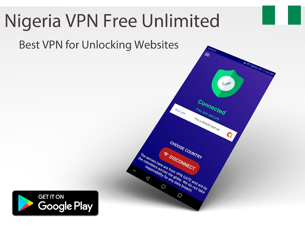 Nigeria VPN free Unlimited  Screenshot 1