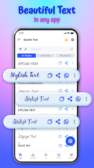 Stylish Text: Cute Fonts Style Mod  Screenshot 1