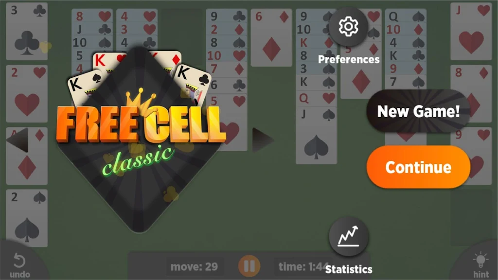 FreeCell - Offline Card Game  Screenshot 1