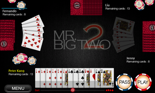 Mr. Big Two - Card game  Screenshot 2