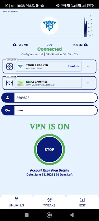 TANGAIL UDP VPN - Secure VPN  Screenshot 1