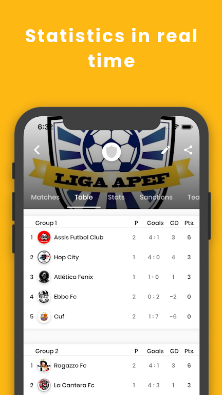 Goaly: Tournaments & Teams  Screenshot 3