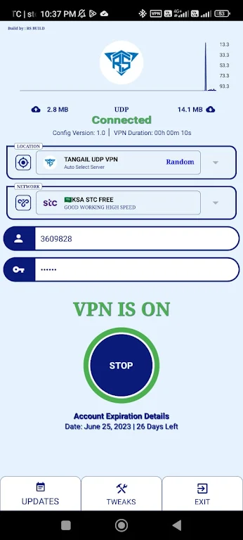 TANGAIL UDP VPN - Secure VPN  Screenshot 3