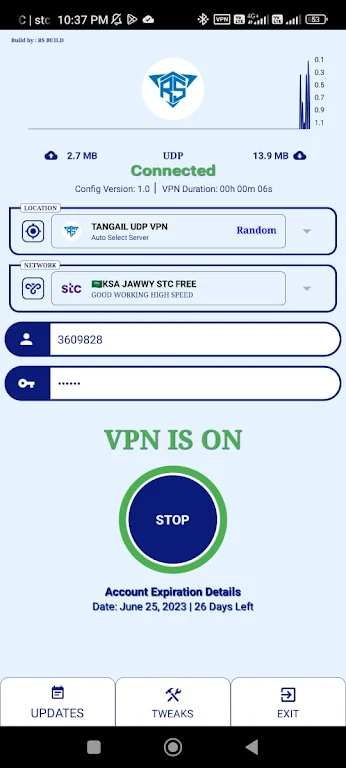 TANGAIL UDP VPN - Secure VPN  Screenshot 4