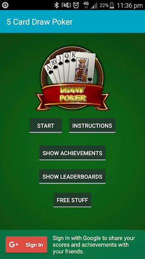 Five Card Draw Poker - Free  Screenshot 3