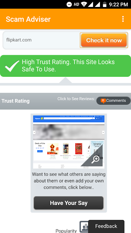 ScamAdviser - Check website for risk  Screenshot 2