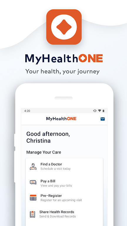 MyHealthONE  Screenshot 1