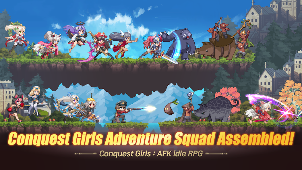 Conquest Girls : AFK idle RPG Mod  Screenshot 1