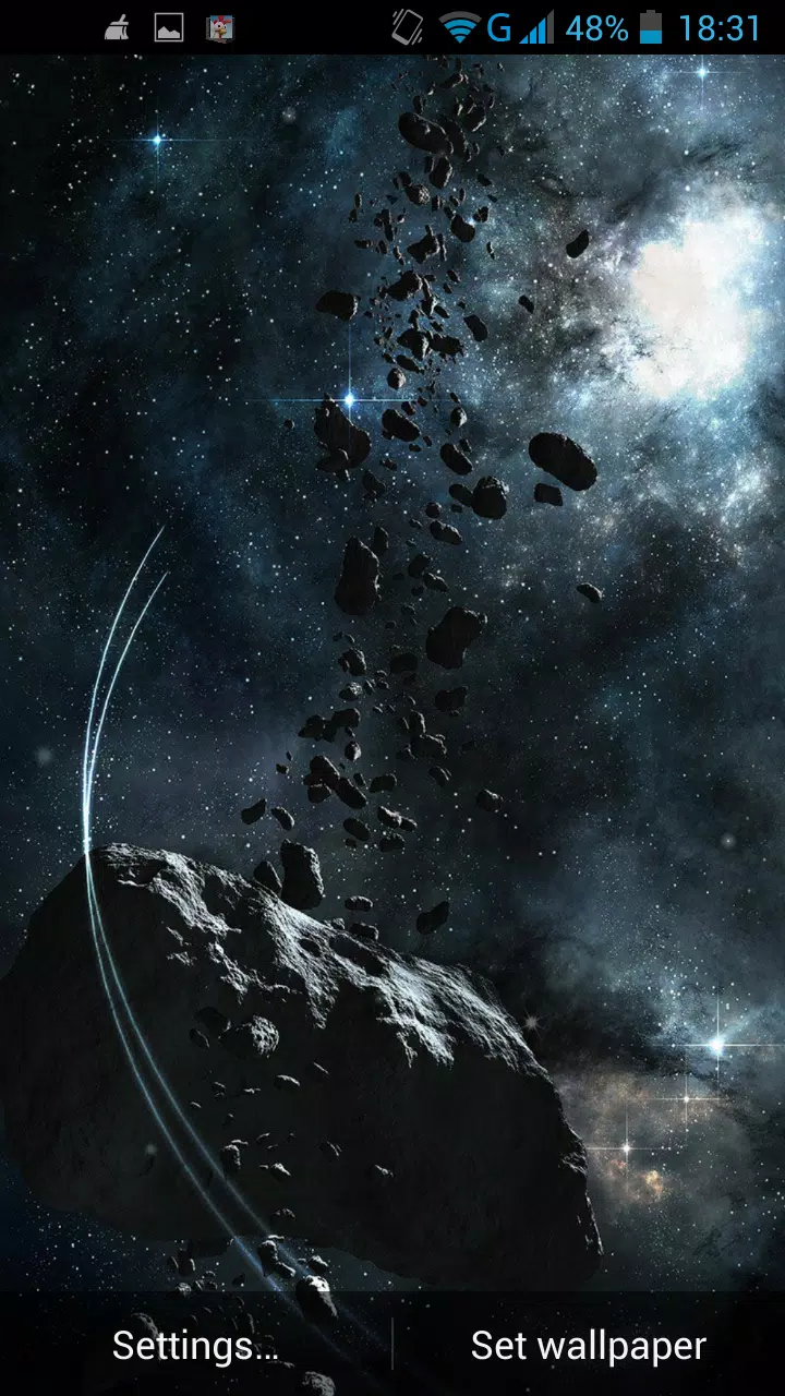 Asteroids Live Wallpaper Mod  Screenshot 1