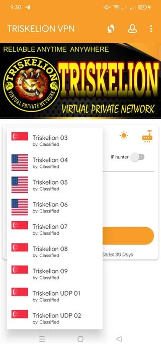 TRISKELION VPN  Screenshot 3