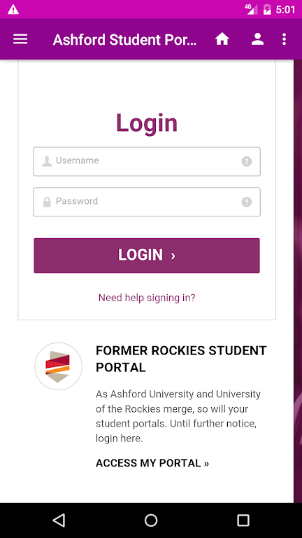 Ashford Student Portal  Screenshot 2