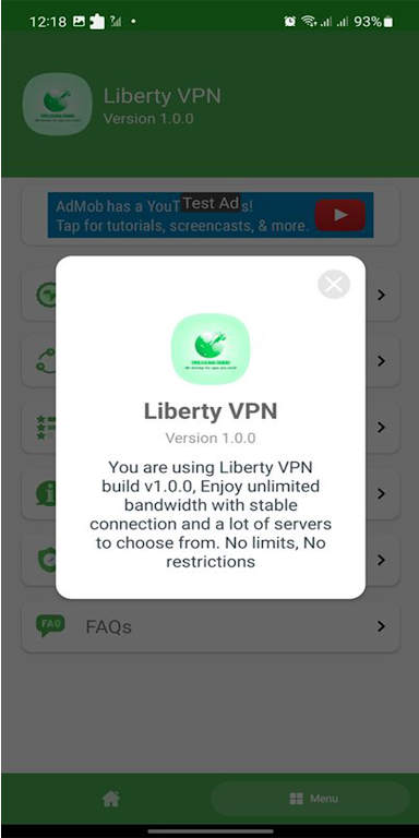 Liberty VPN  Screenshot 1