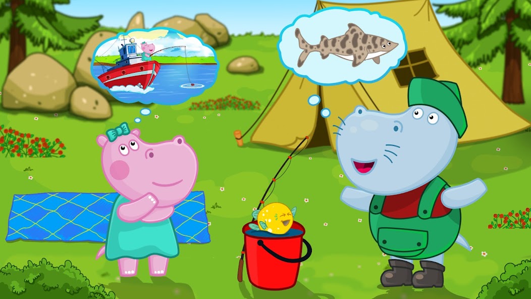 Fishing Hippo: Catch fish Mod  Screenshot 1