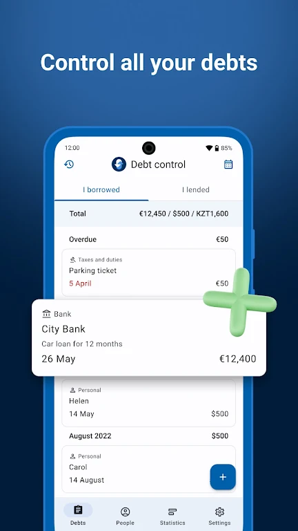 Debt Control – Manager Tracker  Screenshot 1