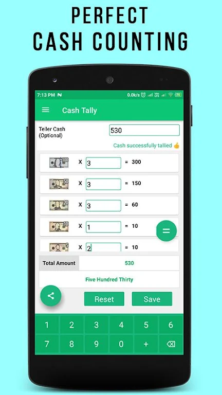 Cash Tally - Bank Note Counter  Screenshot 1