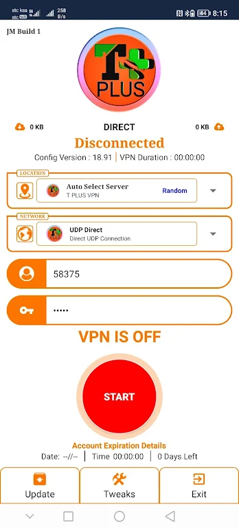 T PLUS VPN  Screenshot 1