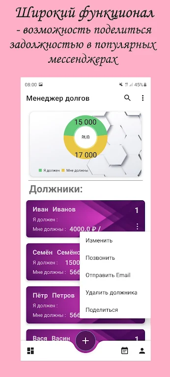 Debt Manager - Менеджер долгов  Screenshot 3