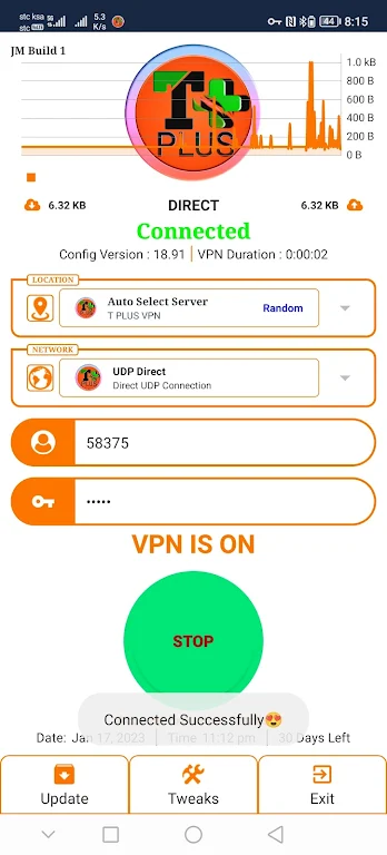 T PLUS VPN  Screenshot 2