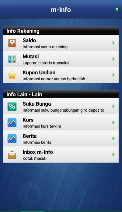 Mobile Banking Bank Kalsel  Screenshot 1