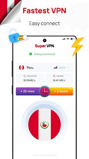 Peru VPN: Get Peru IP  Screenshot 1