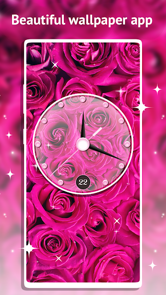 Rose Clock Live Wallpaper Mod  Screenshot 1