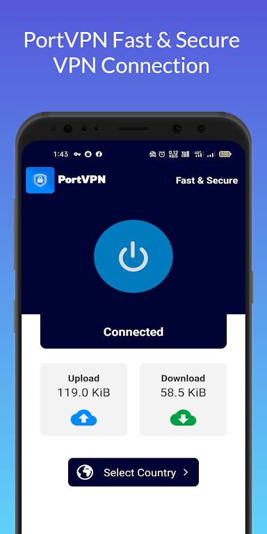 PortVPN Fast & Secure VPN  Screenshot 1