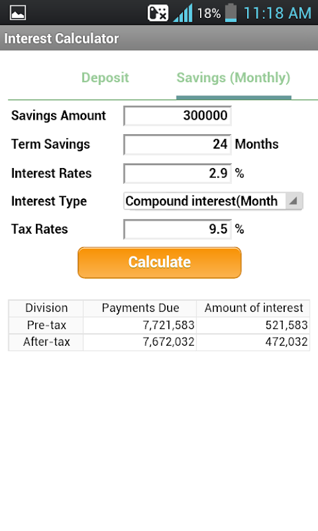 Interest Calculator  Screenshot 2