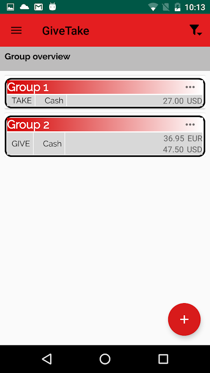 GiveTake - Tracker for your debts and costs  Screenshot 1