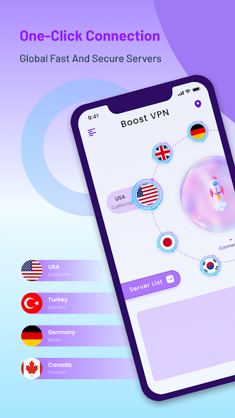 Boost VPN: Global, Private VPN Mod  Screenshot 1