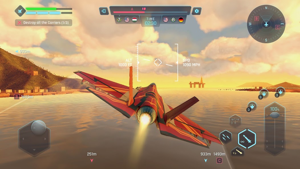 Sky Warriors: Airplane Games Mod  Screenshot 2