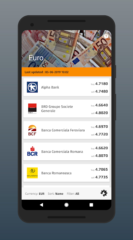 Romanian Bank Exchange Rates  Screenshot 4