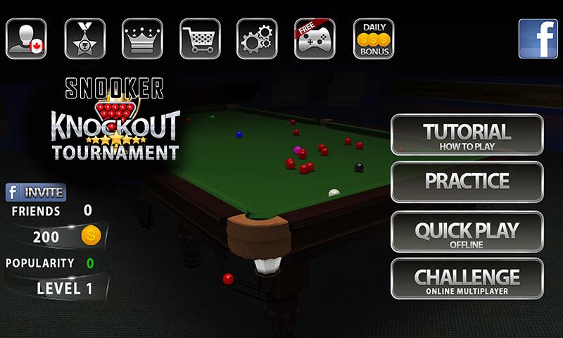 Snooker Knockout Tournament  Screenshot 2