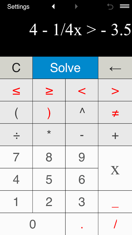 Inequality Calculator  Screenshot 3