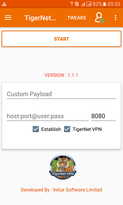 TigerNet VPN  Screenshot 1