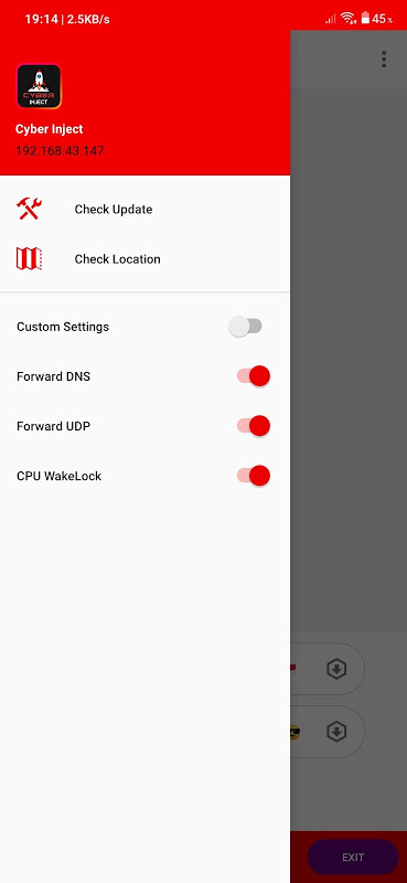 Cyber Inject Lite - Free SSH/SSL/HTTP Tunnel VPN  Screenshot 1