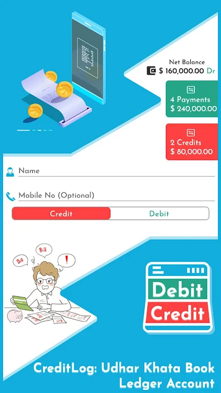 CreditLog: Udhar Khata Book, L  Screenshot 1