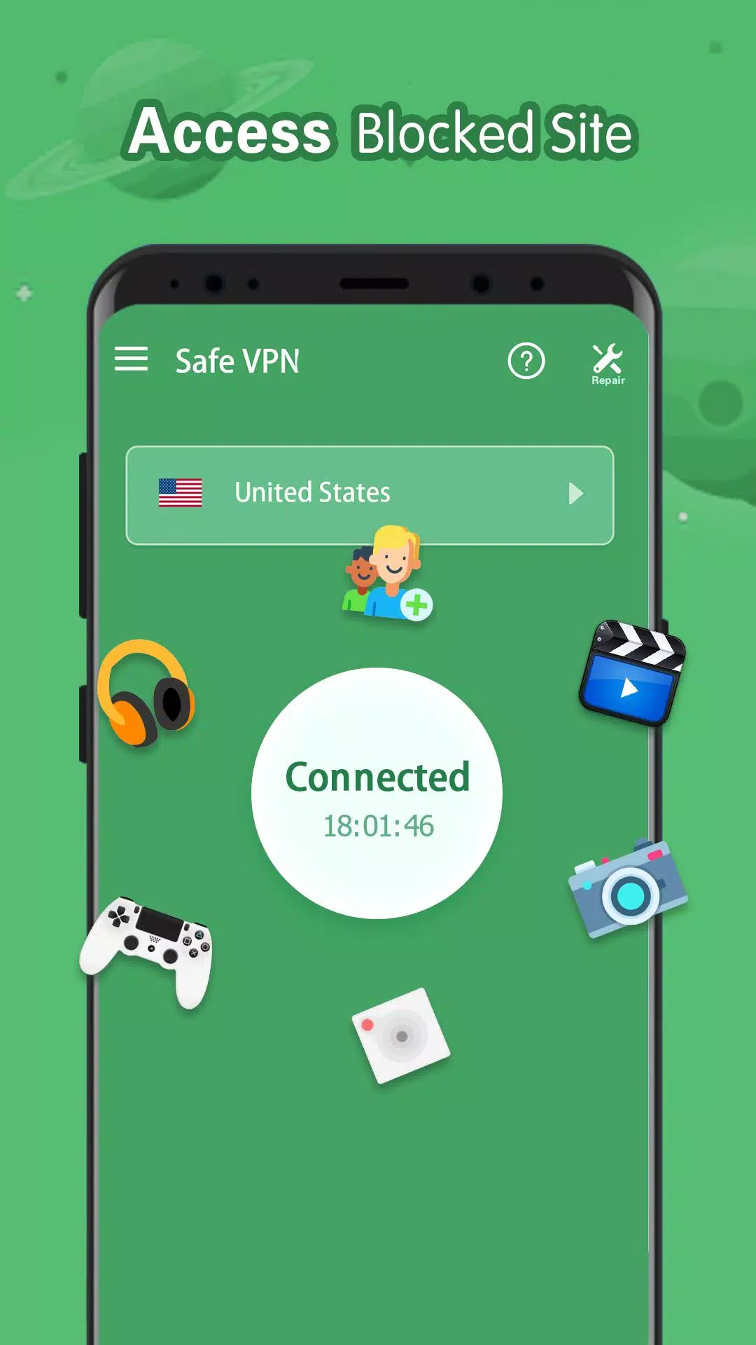 Safe VPN - Free Unlimited Fast Proxy VPN  Screenshot 3