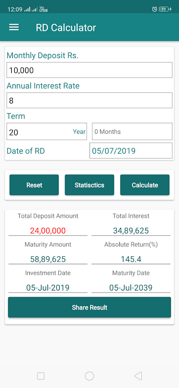 EMI Calculator for Bank loan,  Screenshot 4