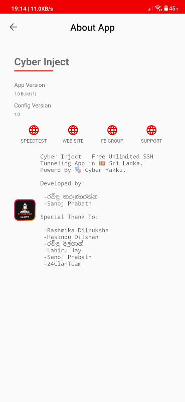 Cyber Inject Lite - Free SSH/SSL/HTTP Tunnel VPN  Screenshot 2