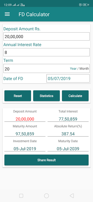 EMI Calculator for Bank loan,  Screenshot 3