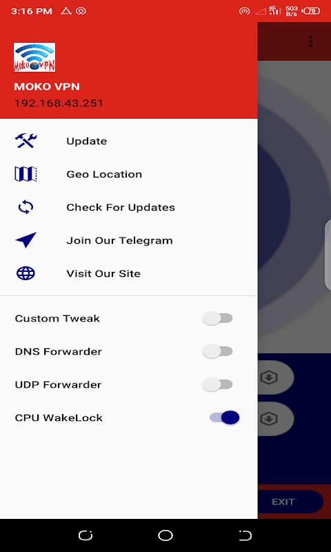 Moko VPN - Free Fast SHH/HTTP/SSL Tunnel  Screenshot 2