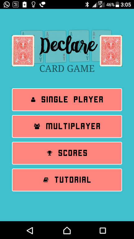 DECLARE CARD GAME  Screenshot 1