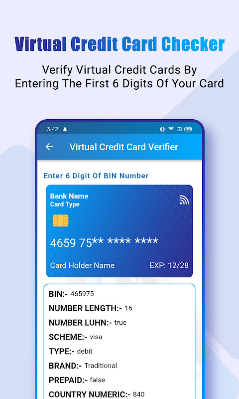 Virtual Credit Card Verifier  Screenshot 4