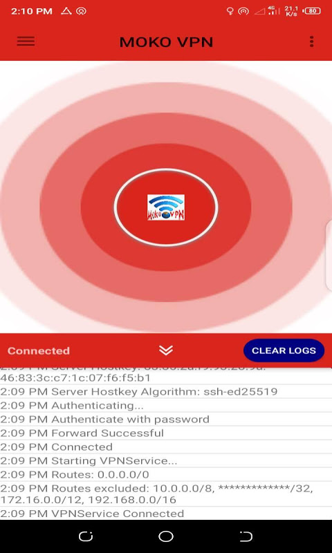 Moko VPN - Free Fast SHH/HTTP/SSL Tunnel  Screenshot 4