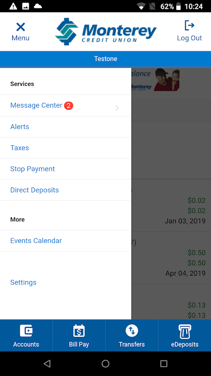 MontereyCU Mobile Banking  Screenshot 3