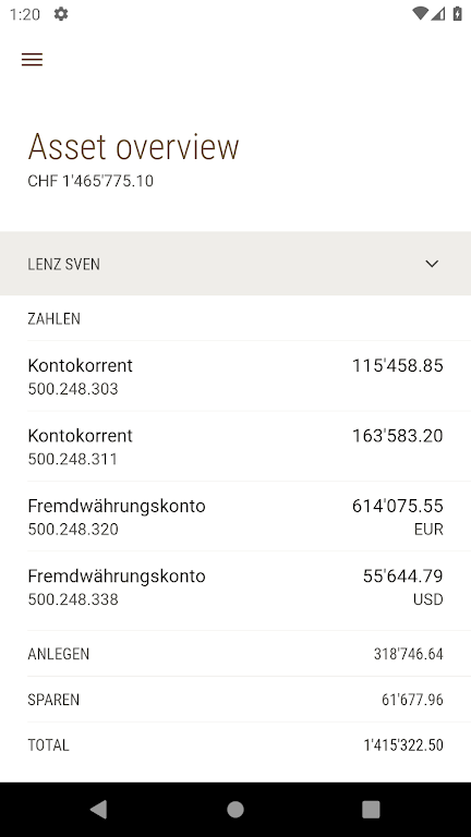 Mobile Banking Bank Zimmerberg  Screenshot 2