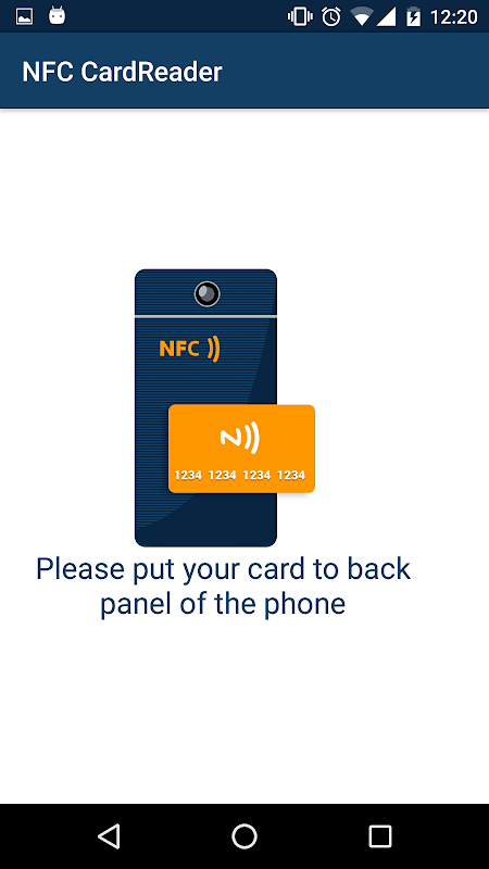 CreditCard NFC Reader  Screenshot 1