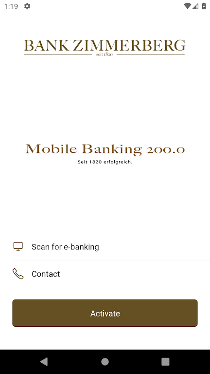 Mobile Banking Bank Zimmerberg  Screenshot 1