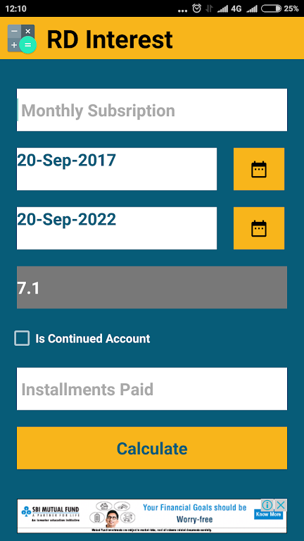 Postoffice Interest Calculator  Screenshot 3